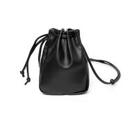 Energather Women's Cross-Body Bags, PU Leather Mini Crossbody Bags Small Crossbody Bag for Women and Girls, Drawstring Cross Body Phone Bag with Adjustable Strap for Shopping, Dating, Travel (black)