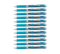 Pentel EnerGel XM BL77 - Retractable Liquid Gel Ink Pen - 0.7mm - 54% Recycled - Sky Blue - Box of 12