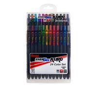 EnerGel Kuro Liquid Gel Pen (0.7mm) Medium line Assorted Ink 24-pk