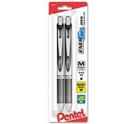 EnerGel RTX Retractable Liquid Gel Pen Medium Line 2/Pkg-Black