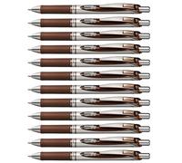 EnerGel XM Retractable Brown Ink Rollerball Pen (Pack of 12)