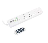 Energenie Energy Saving 4-Gang Remote Controlled Extension Lead with Controller & Surge Protection