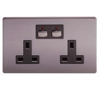 EnerGenie MIHO021 socket-outlet Black, Nickel