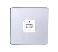 EnerGenie MIHO076. Control type: ButtonsWireless Product colour: ChromeWhite International Protection (IP) code: IP20. Width: 85 mm Depth: 28 mm Height: 85 mm