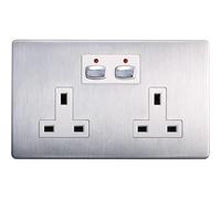 EnerGenie MiHome Smart 6MM Light Switch 1 Gang Dimmer Steel