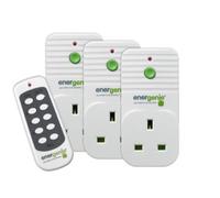 Energenie Energy Saving Pack of 3 Plug-In Remote Controlled Sockets with Controller