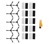 Energetic 10 Filters and 10 Side Brushes for M201 T700 M520 M571 M501B M301 Replacement Accessories Kit for Robot Vacuum Cleaner