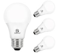 Energetic 60W Equivalent, A19 LED Light Bulb, 3000K Warm White, E26 Medium Base, Non-Dimmable LED Light Bulb 750lm, UL Listed, 4 Pack