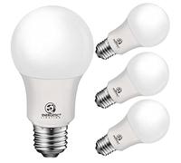 Energetic 60W Equivalent, A19 LED Light Bulb, 3000K Warm White, E26 Medium Base, Non-Dimmable LED Light Bulb, 8W 760LM, ETL Listed, 4 Pack