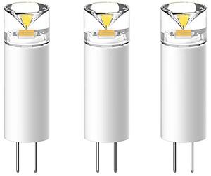 Energetic G4 Mini Capsule 12V LED Light Bulbs, Bi-Pin, 1.4W (10W Halogen Equivalent), 136 Lumens, Warm White 3000K, Energy Saving - 3 Pack