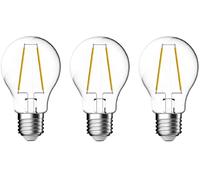 Energetic GLS Clear Filament LED Light Bulb, E27, 7W, 806 Lumens, Warm White 2700K - 3 Pack