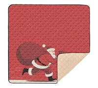 Energetic Santa Rush Soft Padded Baby Playmat for Floor One-Piecing Padded Baby Mat for Baby Kids Toddlers Infants, 50'' x 50''