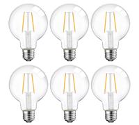 ENERGETIC SMARTER LIGHTING Dimmable LED Globe Bulb, G25 Vintage LED Bulb, 60W Equivalent, 500 Lumens, 2700K Soft White, E26 Base, UL Listed, 6 Pack