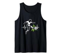 Energetic Soccer Player Heartbeat Pulse Art Football Fans Tank Top
