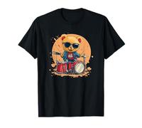 Energetic Teddy Bear Ready to Own the Drums Outfit T-Shirt