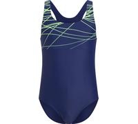 Energetics Girl's Pamela Swimsuit, Navy/Green Lime, 152