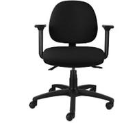 ENERGI-Plus Office Chair Permanent Contact Fabric Height-Adjustable Armrest Height-adjustable Seat Black 150 kg Task Mid Back