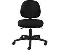 ENERGI-Plus Office Chair Permanent Contact Fabric Without armrest Height-Adjustable Seat Black 150 kg Task Mid Back