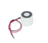 Energise To Release Electromagnet With M6 Mounting Hole For Door Locking - 40mm Dia X 30mm Thick - 16Kg Pull - 24V Dc/18W