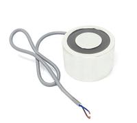 Energise to Release Electromagnet with M8 Mounting Holes for Door Locking, Access, Holding, Medical Devices, Feeder Systems and Automated Packaging - 80mm dia x 50mm thick - 80kg Pull - 24V DC/40W