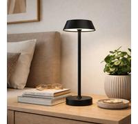 Energize Black LED Rechargeable Desk Table Lamp with Touch Sensor