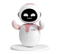 ENERGIZE LAB Eilik Pink - Touch Interactive Toys Age 3+, Cute Robot Pets with Abundant Emotions. Idle Animations&Mini-Games, Unique Gift for Girls & Boys. Support Update.