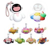 ENERGIZE LAB Eiliko Coral Pink + Mystery Swappable Themed Bodies - Your Little AI Charm Robot That Complements Any Day Outfit, Fun Electronic Pendant Toys for Couples and Best Friends.