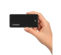 Energizer 10000mAh Power Bank LCD Display 10.5W Dual USB-A + USB-C Portable Charger Slim Battery Pack with Smart Protection - Black UE10021