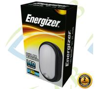 Energizer 15w LED Oval PIR Outdoor/Indoor Bulkhead - Cool White / 4000k