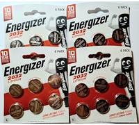 Energizer 2032 CdZty Battery, 6 Count (4 Pack)