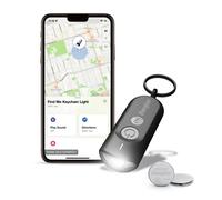 Energizer Find My Key Finder with Light, Bluetooth Keychain Tracker Compatible with Apple Find My, Item Locator for Keys, Bag & Backpack