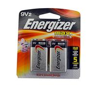 Energizer 2513x2 Max Alkaline 9 V Battery 522BP (Pack of 2)