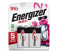 Energizer 2513x2 Max Alkaline 9 V Battery 522BP (Pack of 2)