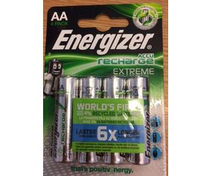 ENERGIZER 635730 BATTERY, EXTREME NI-MH AA 2300MAH 4PK