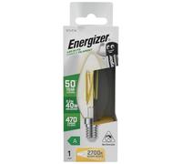 Energizer A Rated LED Elite Candle E14 Filament 470lm 2.2W 2700K - Warm White Light Bulb