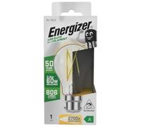 Energizer A Rated LED Elite GLS B22 Filament 806lm 3.8W 2700K - Warm White Light Bulb