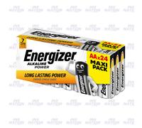Energizer AA Alkaline Batteries Power LR6 1.5V Pack of 24