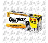 Energizer AA Alkaline Batteries Power LR6 1.5V Pack of 24
