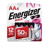 Energizer AA Batteries (4 Count), Double A Max Alkaline Battery