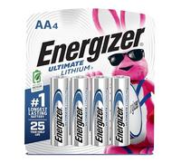 Energizer AA Lithium Batteries, Double A Battery Ultimate Lithium (4 Count)