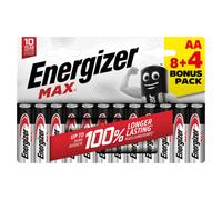 Energizer Aa Max Alkaline Batteries - Pack Of 8+4