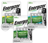 Energizer® S625 Recharge Universal AA Batteries 1300 mAh (Pack 4)