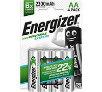 Energizer AA Rechargeable Batteries Extreme HR6 2300mAh NiMH 1.2V Pack of 4