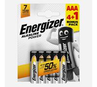 Energizer AAA Batteries - Pack of 4 + 1