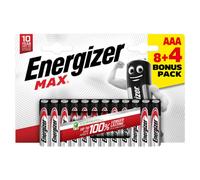 Energizer Max Long-Lasting Alkaline Power | 12 x AAA Batteries