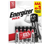 Energizer AAA Max Alkaline - Pack of 4+1