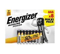 Energizer AAA Power Alkaline Batteries - Pack of 8