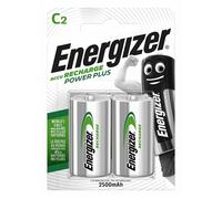 Energizer Recharge Power Plus 2500mAh Ni-MH C Size Rechargeable Batteries - Pack of 2
