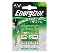 ENERGIZER - ACCU Recharge Universal NiMH AAA Batteries 500mAh 4 Pack
