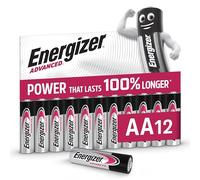 Energizer Advanced - AA Batteries (12 Pack) - Double A Battery 1.5V - Up To 100% Longer Lasting - Ideal for High-Drain Devices - 0% Plastic Packaging - 10 Year Shelf Life [Amazon Exclusive]